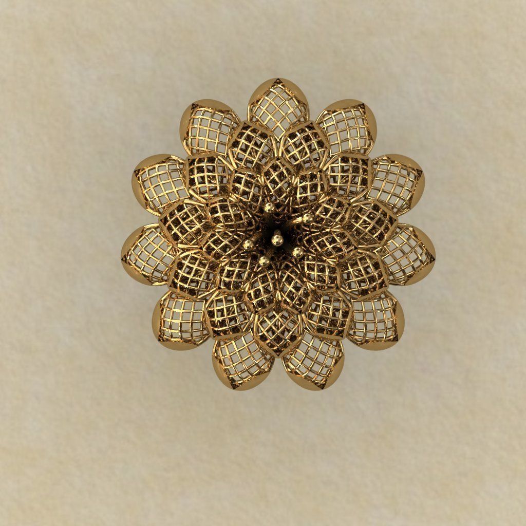 Amazing Flower Electro-Fusion Printable Ring 3D print model_3