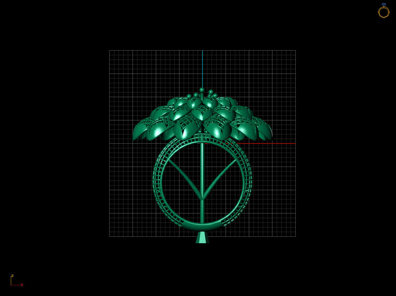 Amazing Flower Electro-Fusion Printable Ring 3D print model_5