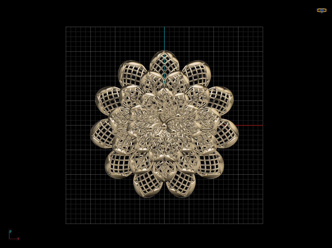 Amazing Flower Electro-Fusion Printable Ring 3D print model_8