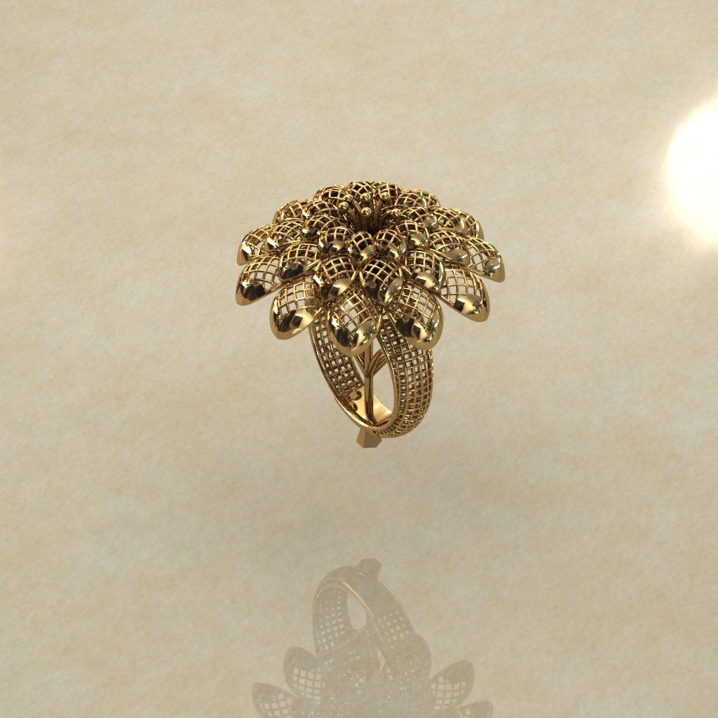 Amazing Flower Electro-Fusion Printable Ring 3D print model_1