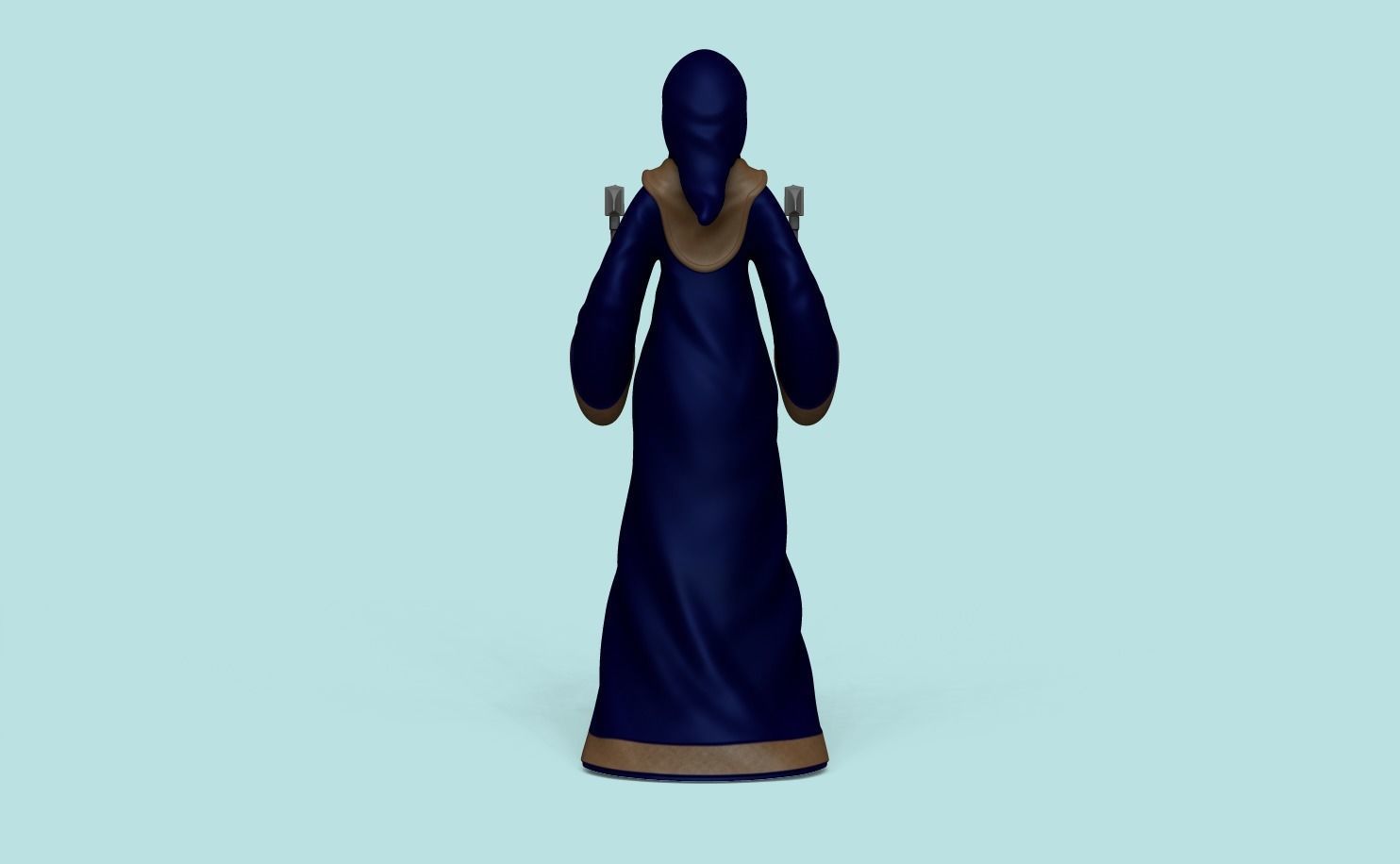 Character - Female Brotherhood Outfit Tibia - CGI n STL Low-poly 3D model_10