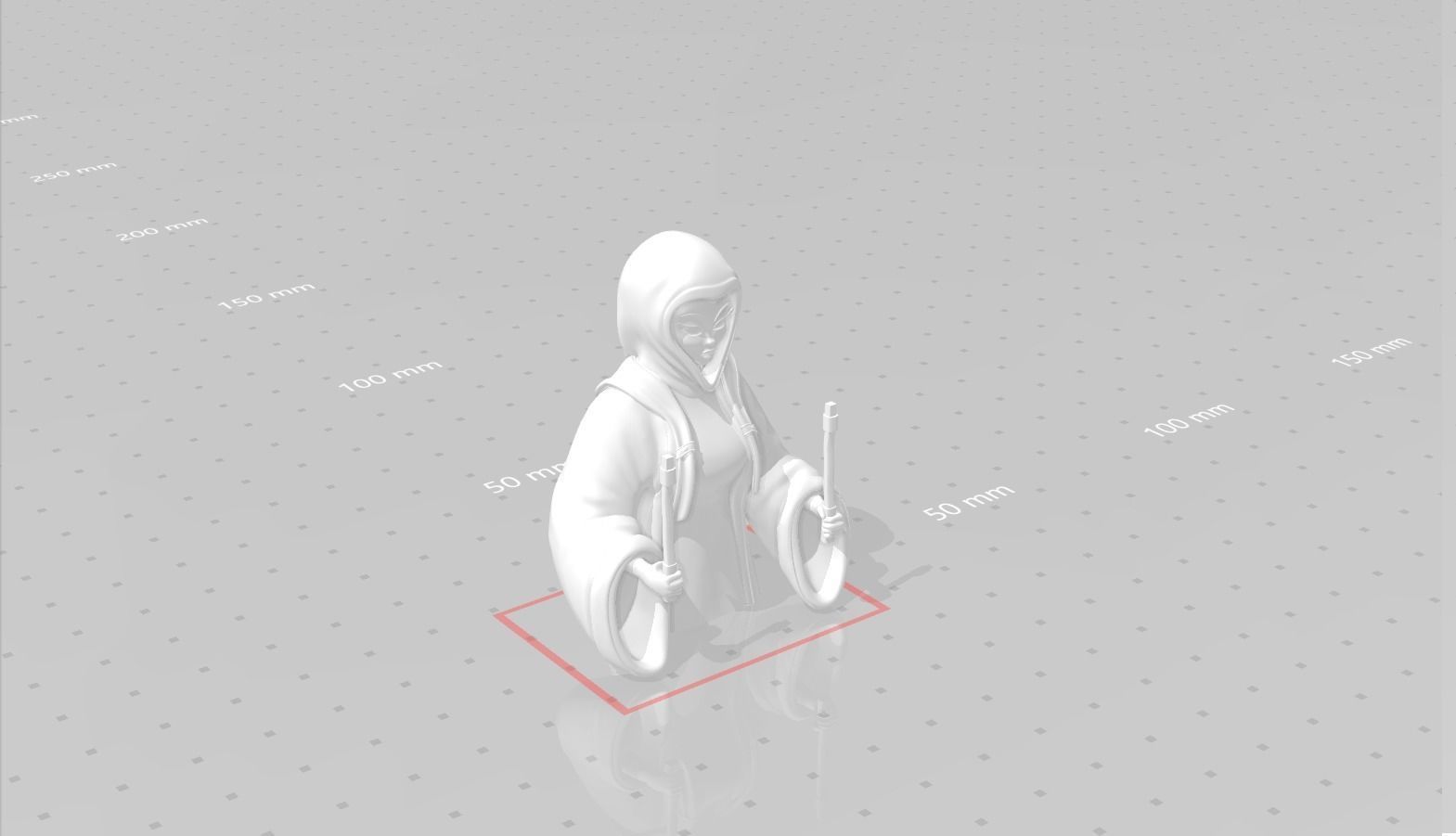 Character - Female Brotherhood Outfit Tibia - CGI n STL Low-poly 3D model_26