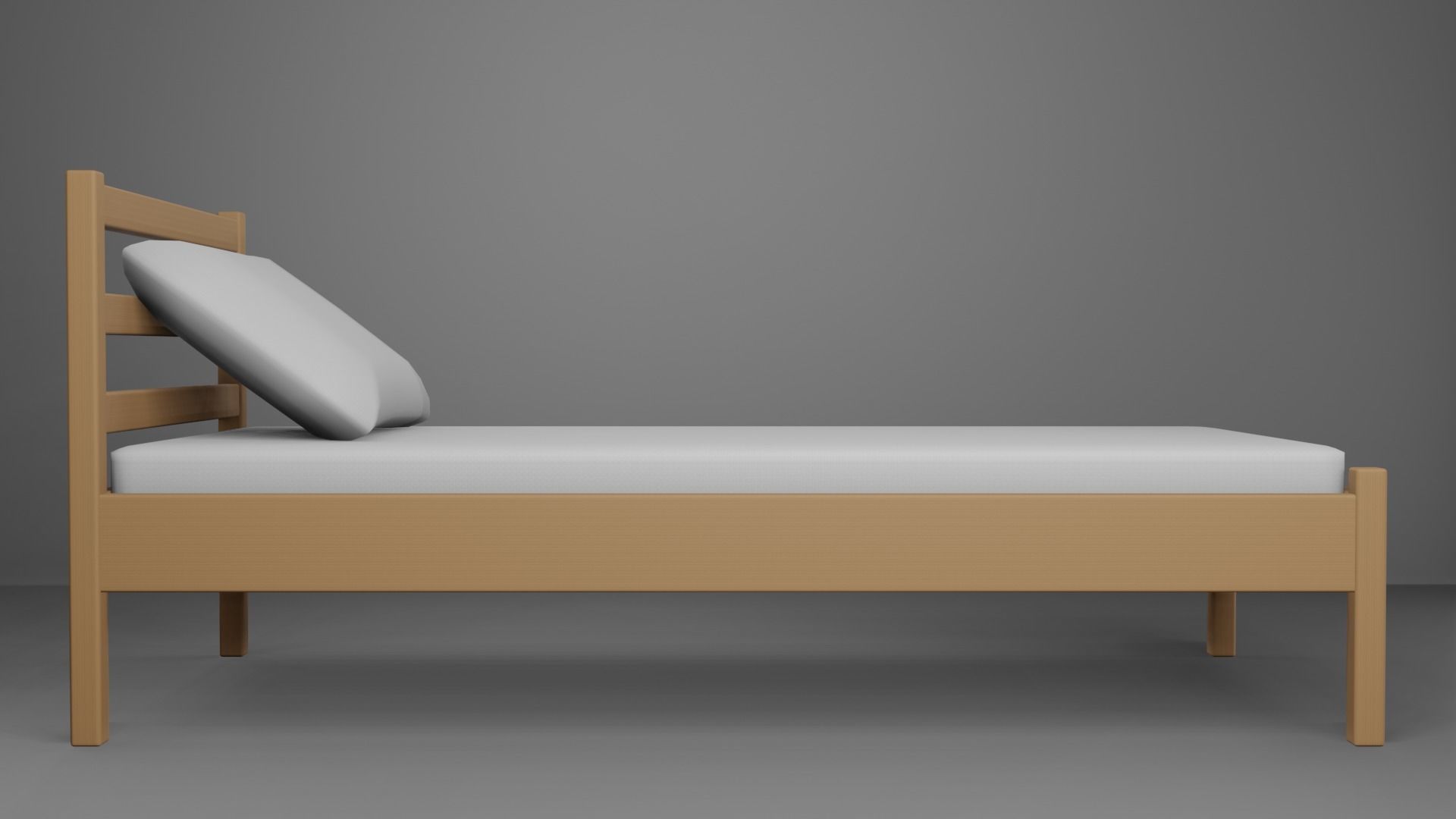 Bed - Sample Free low-poly 3D model_3