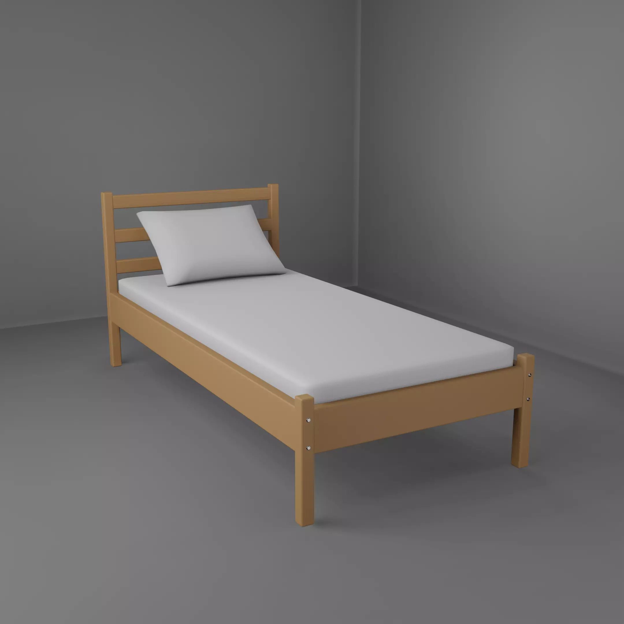 Bed - Sample Free low-poly 3D model_0