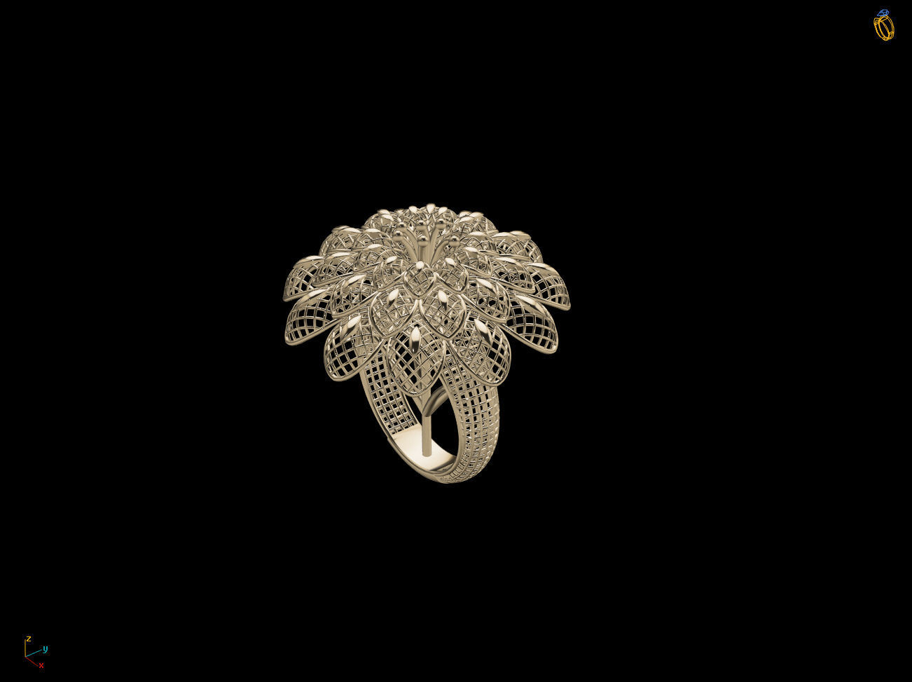 Breathing Flower Electro-Fusion Fashion Ring 2 3D print model_14
