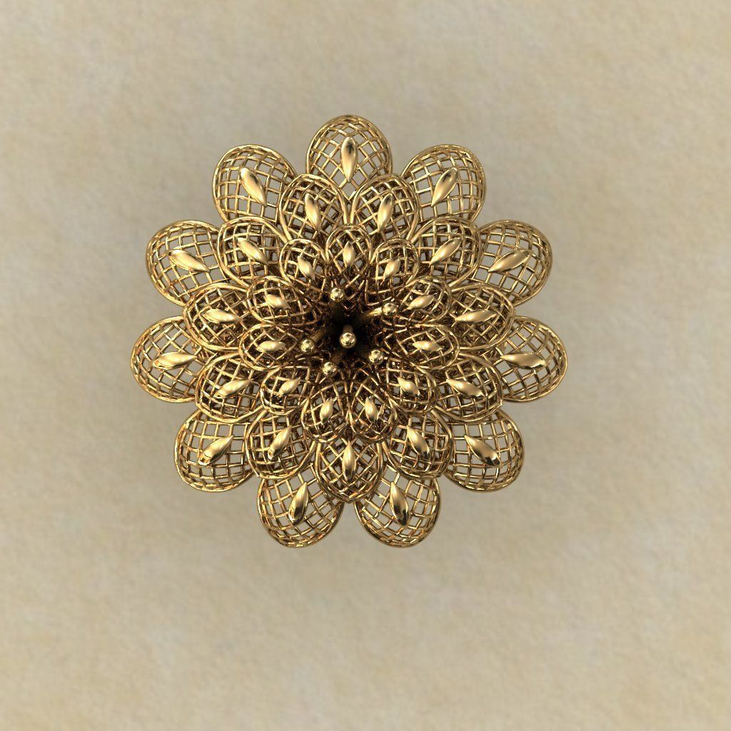 Breathing Flower Electro-Fusion Fashion Ring 2 3D print model_4