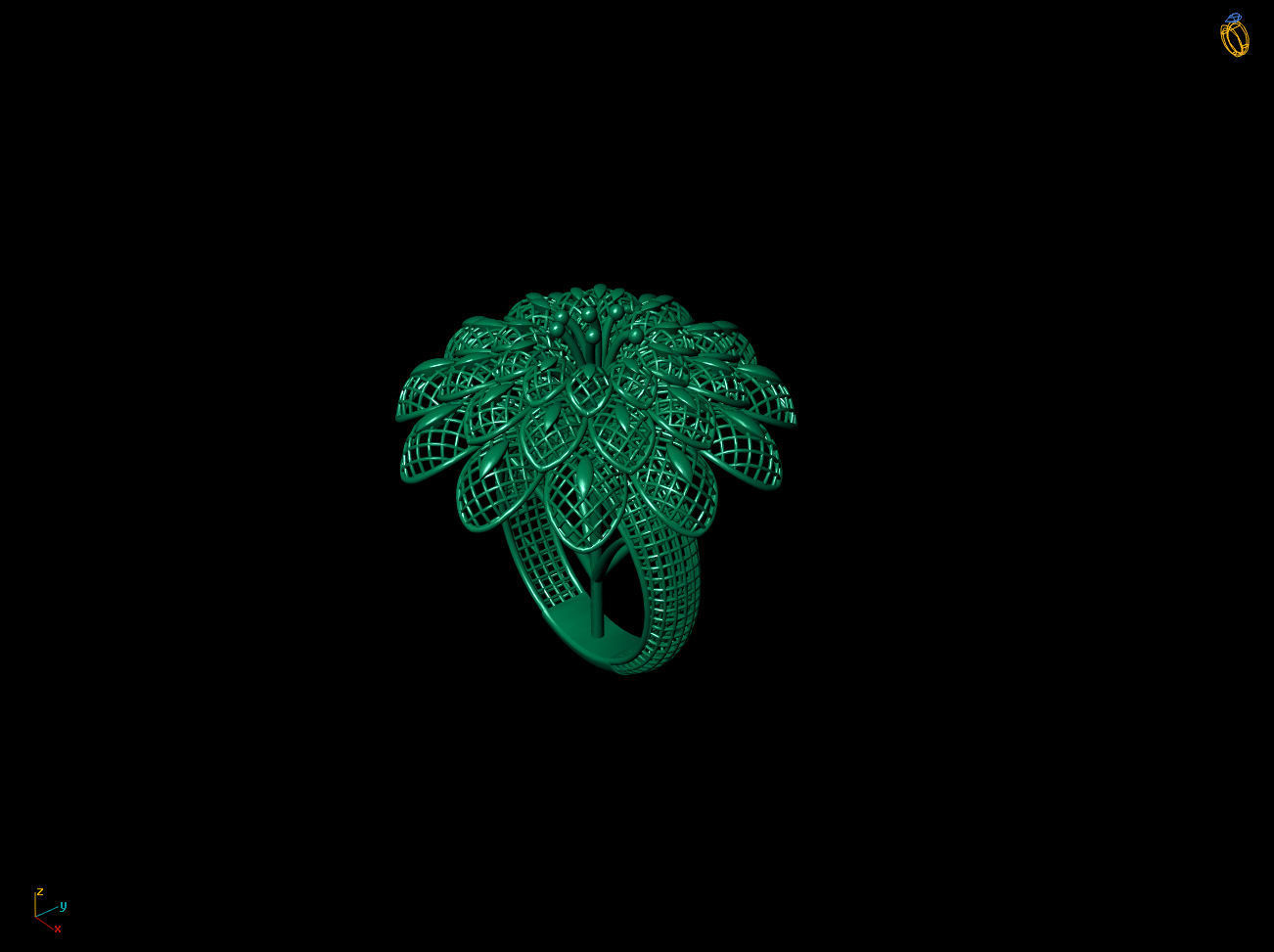 Breathing Flower Electro-Fusion Fashion Ring 2 3D print model_13