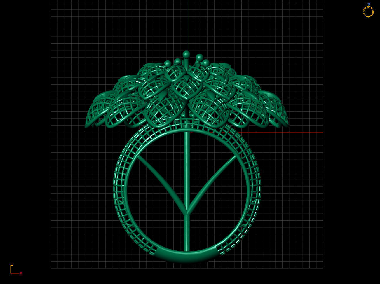 Breathing Flower Electro-Fusion Fashion Ring 2 3D print model_11