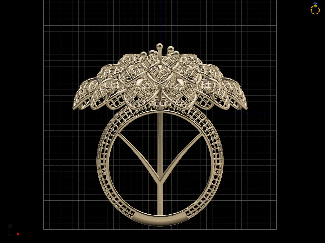 Breathing Flower Electro-Fusion Fashion Ring 2 3D print model_12