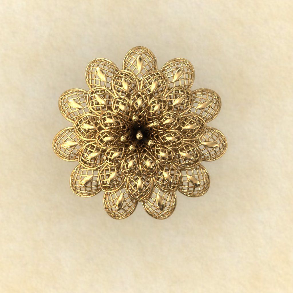 Breathing Flower Electro-Fusion Fashion Ring 2 3D print model_5