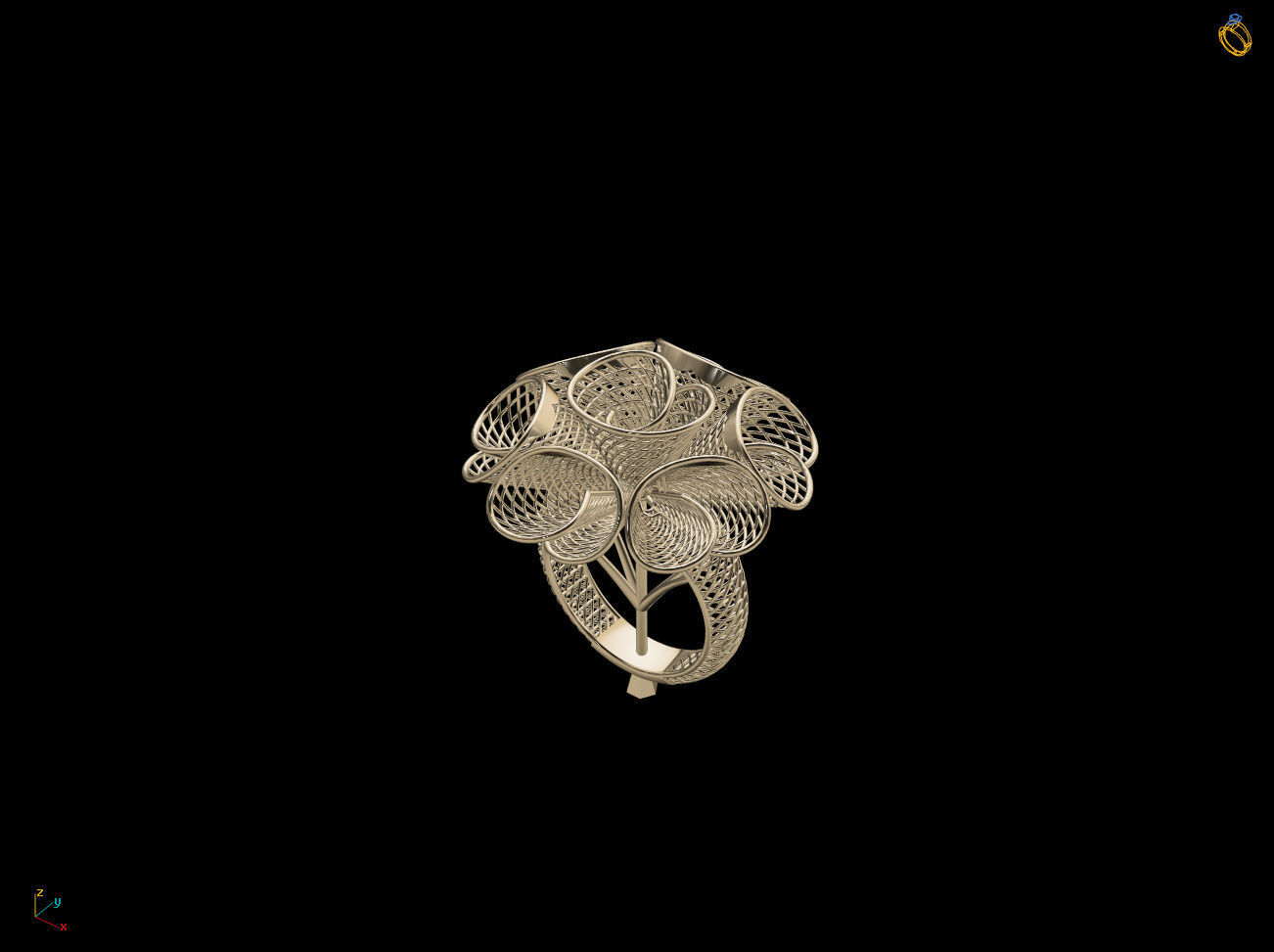 Cono Fusion Prinable Ring 3D print model_9