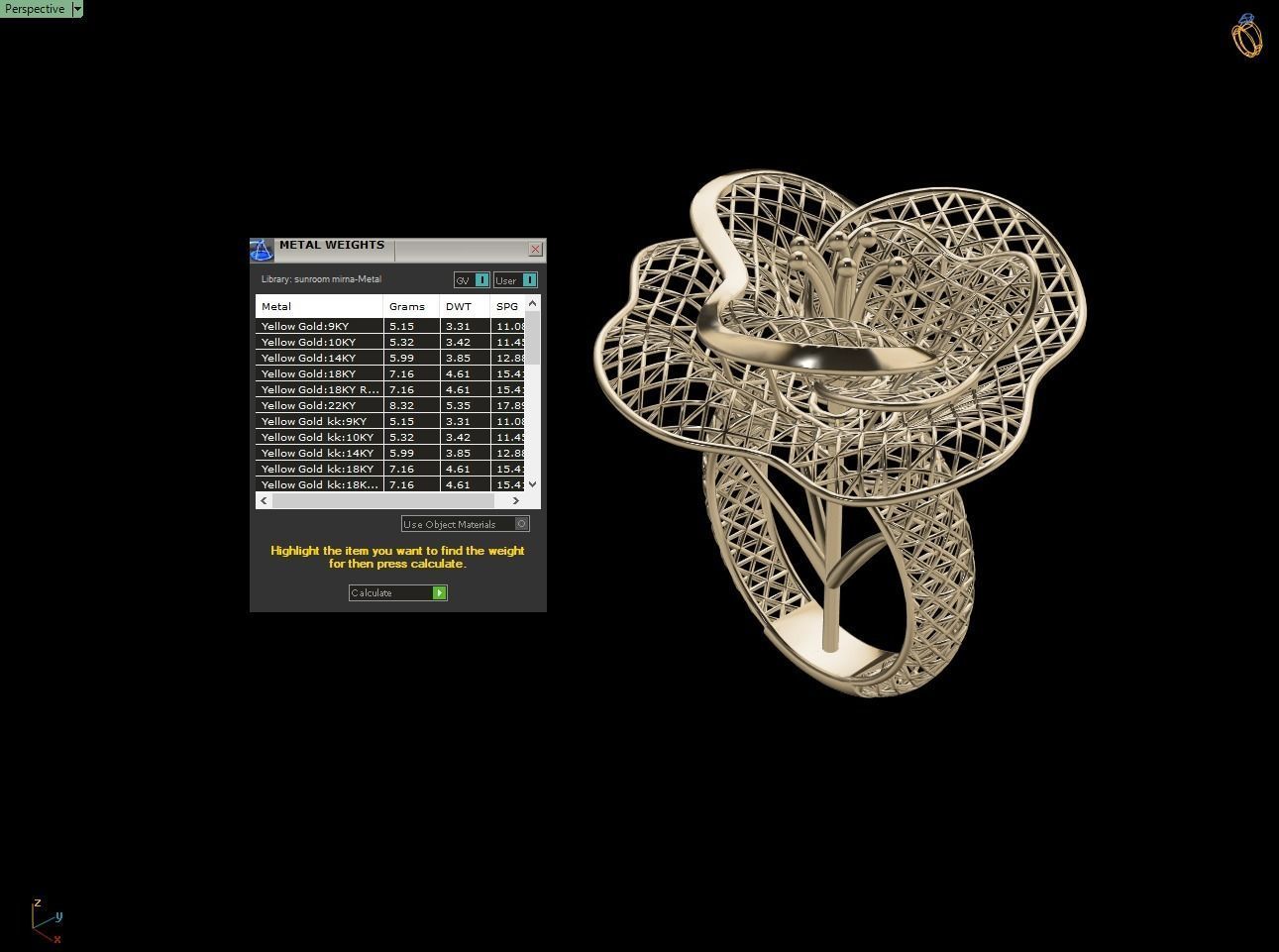 Flower Electro-Fusion Fashion Ring 3D print model_7