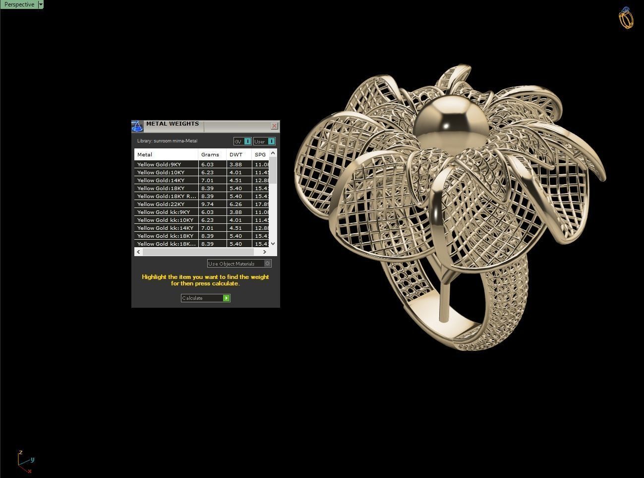 Fan Flower Electro-Fusion Fashion Ring 02 3D print model_13