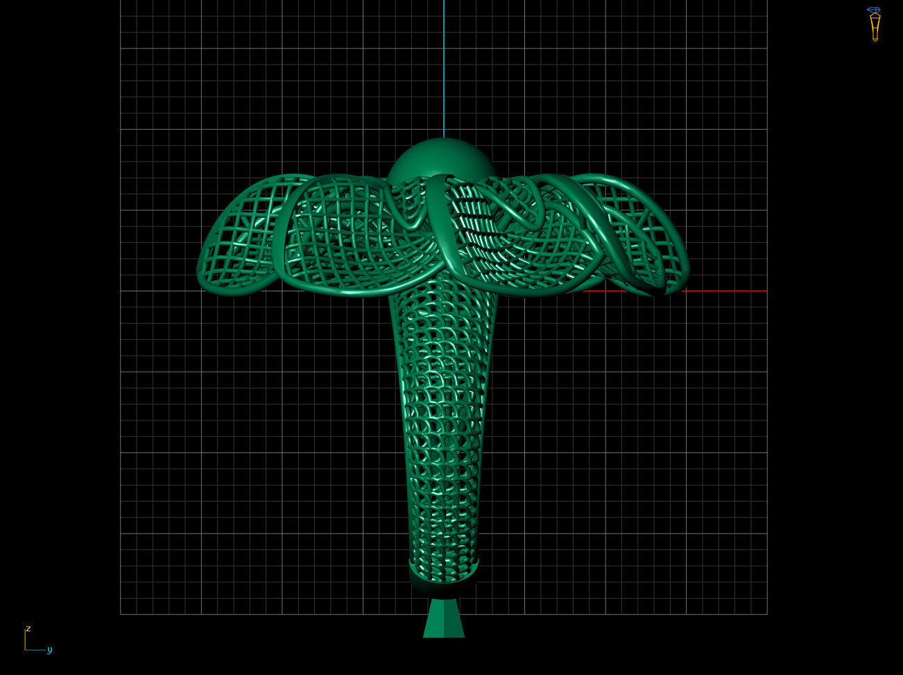 Fan Flower Electro-Fusion Fashion Ring 02 3D print model_5