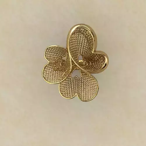 Trible Heart Electro-Fusion Fashion Ring