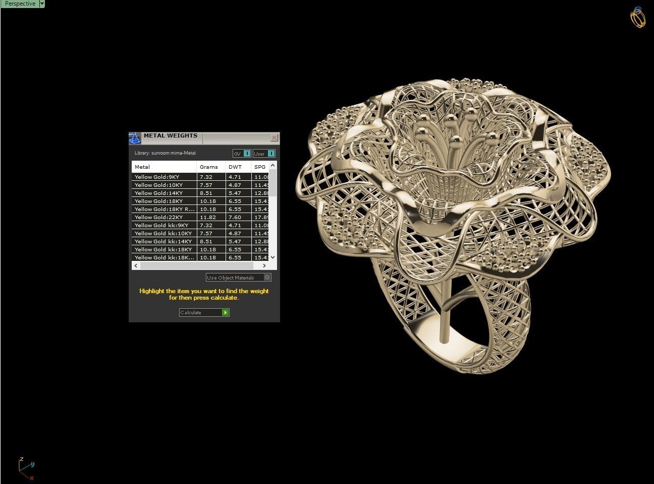 Big Flower Electro-Fusion Fashion Ring 3D print model_2