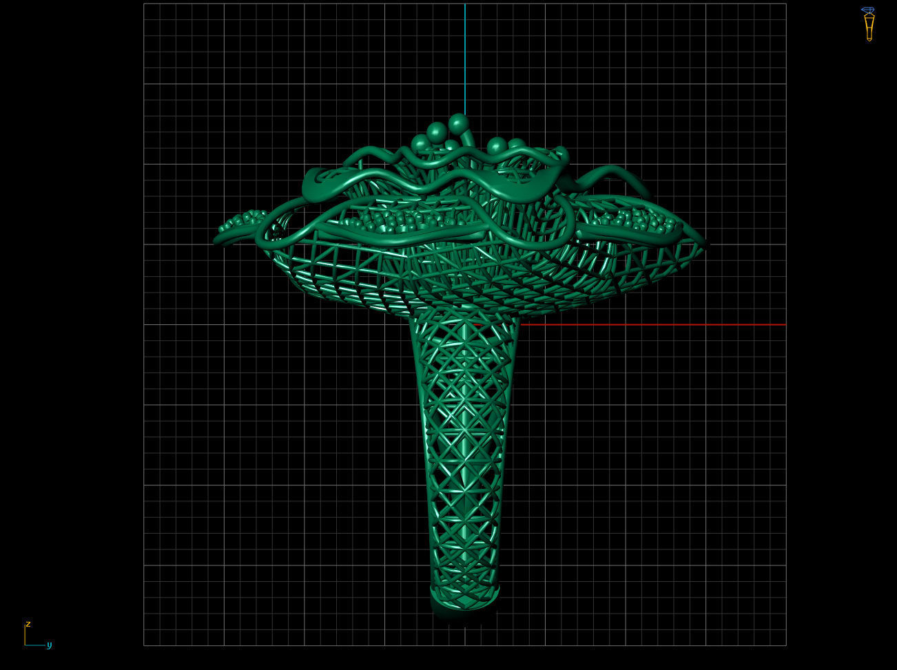 Big Flower Electro-Fusion Fashion Ring 3D print model_6