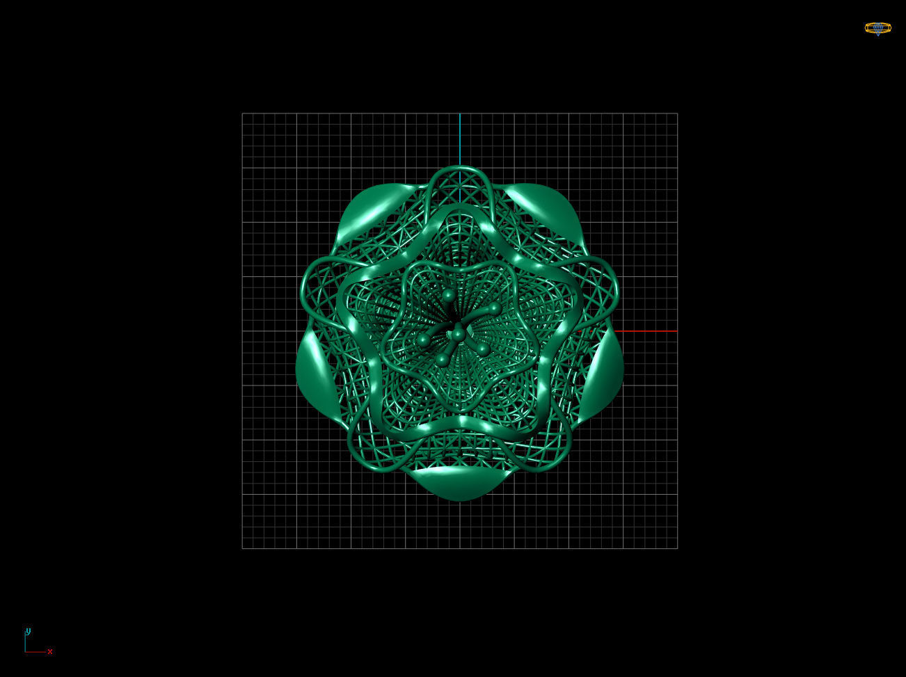 Big Flower Electro-Fusion Fashion Ring 2 3D print model_6