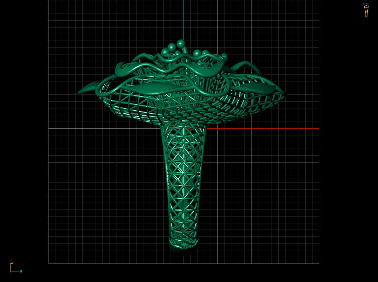 Big Flower Electro-Fusion Fashion Ring 2 3D print model_11