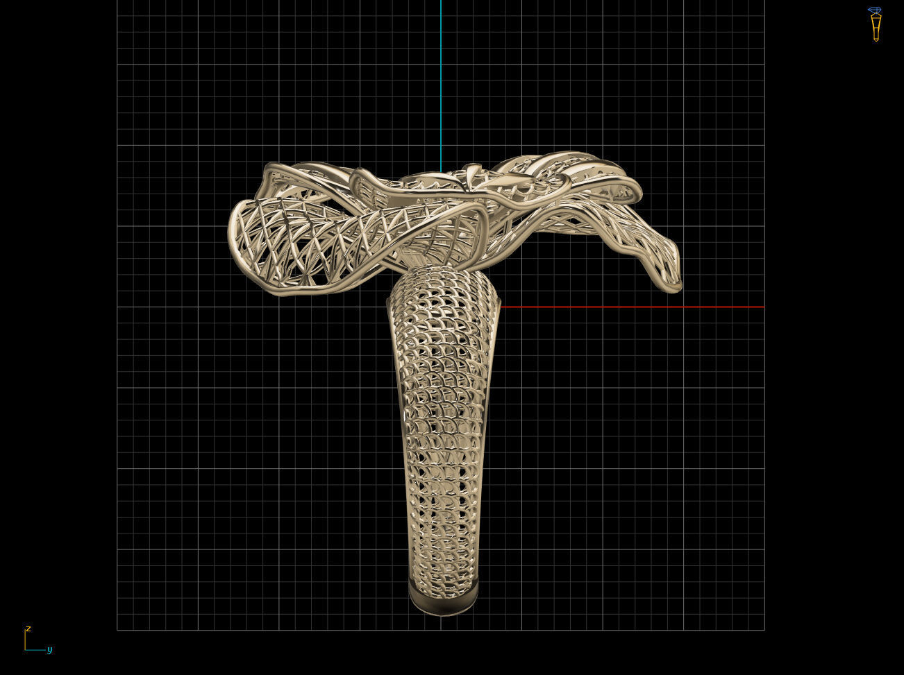 Awesome Cloth Like Electro-Fusion Fashion Ring 3D print model_12