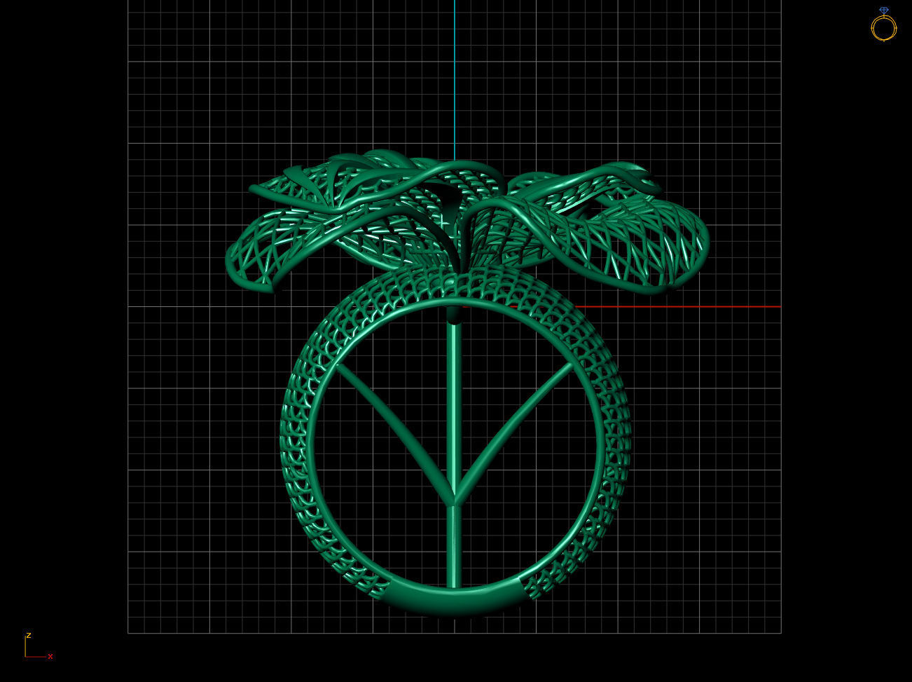 Awesome Cloth Like Electro-Fusion Fashion Ring 3D print model_6