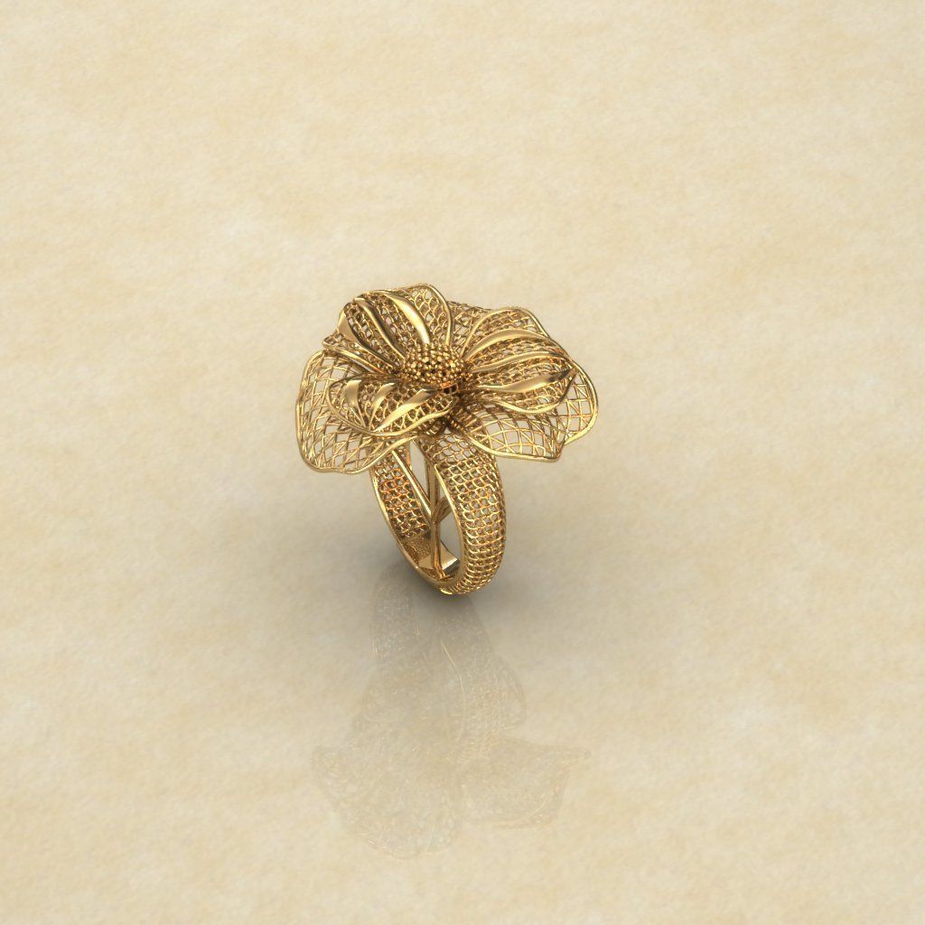 Awesome Cloth Like Electro-Fusion Fashion Ring 3D print model_1