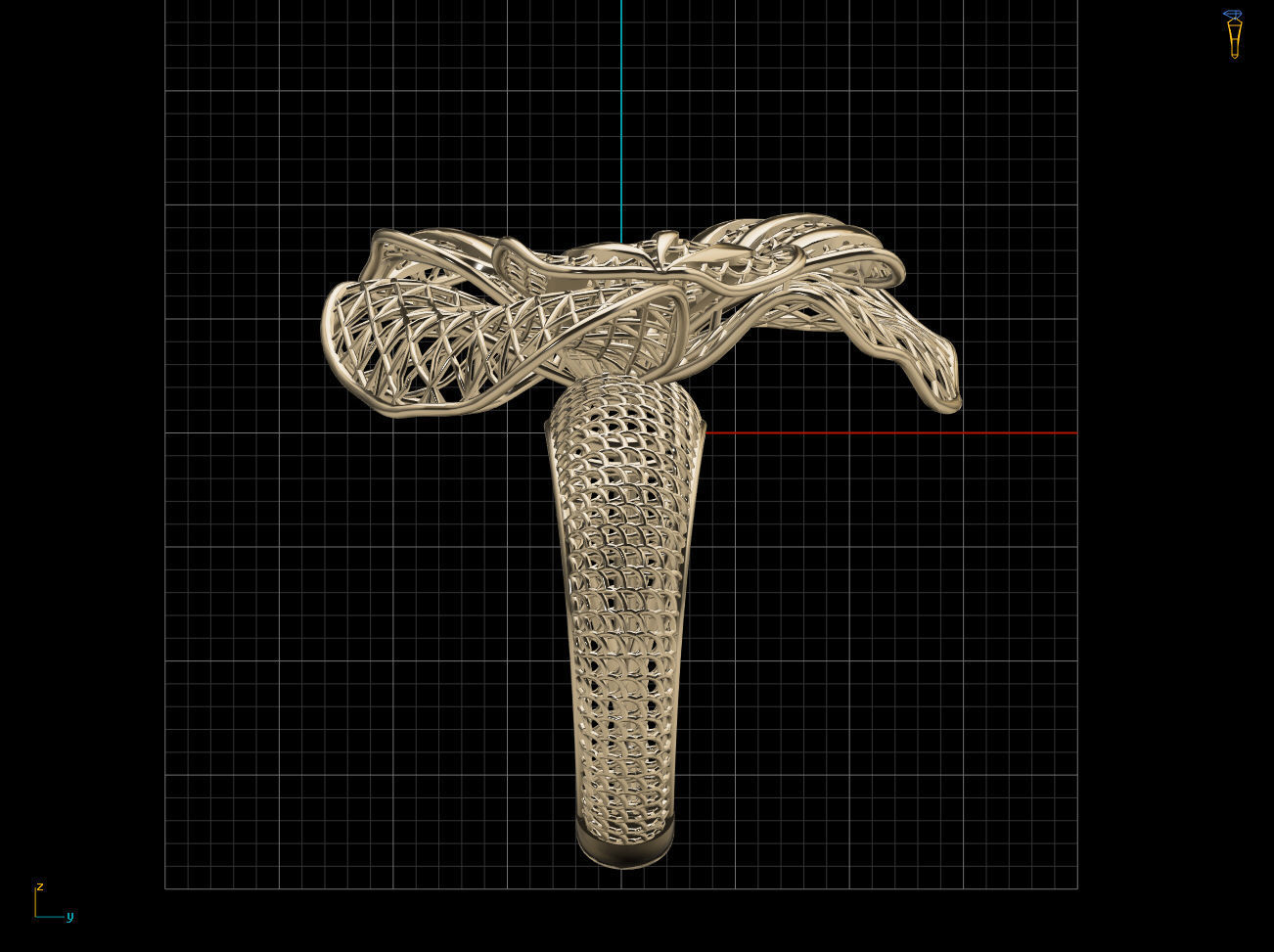 Awesome Cloth Like Electro-Fusion Fashion Ring 3D print model_7