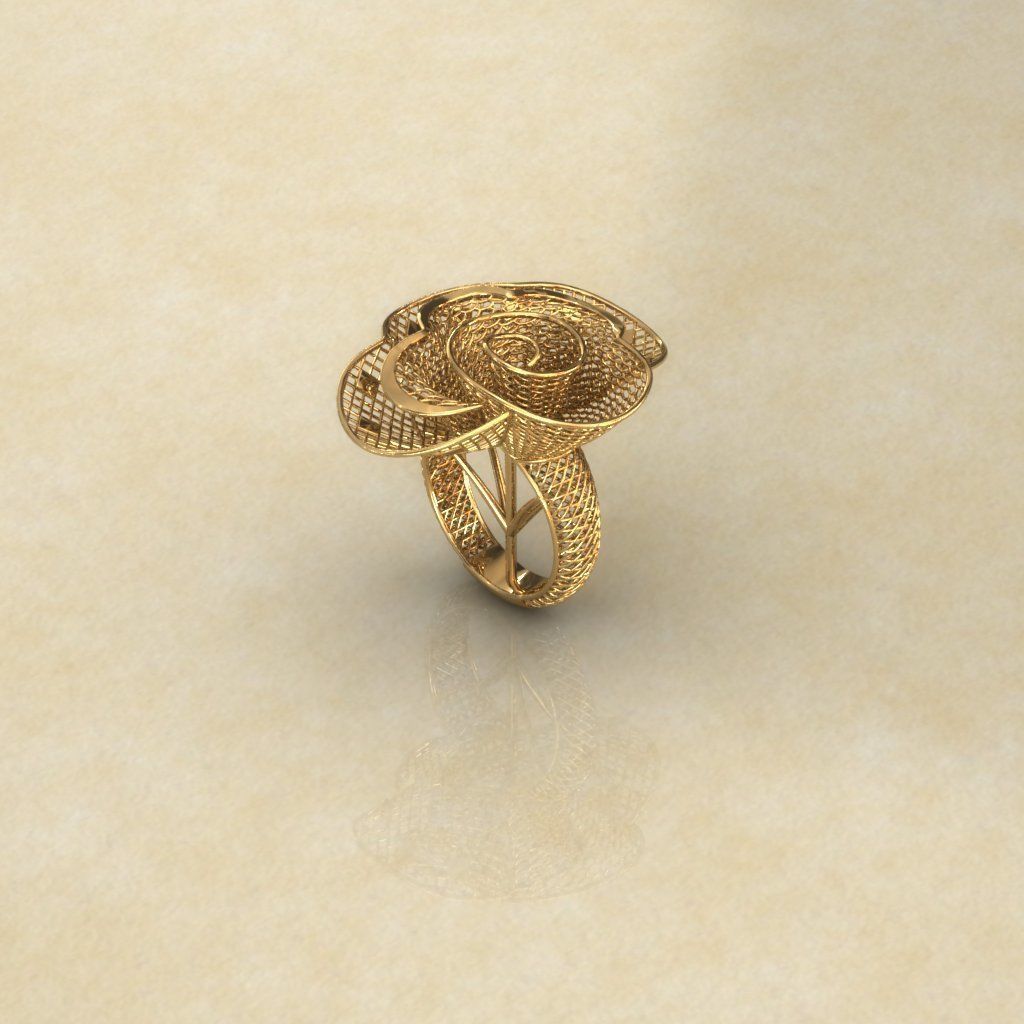 From Sea To Gold Electro-Fusion Fashion Ring 3D print model_1