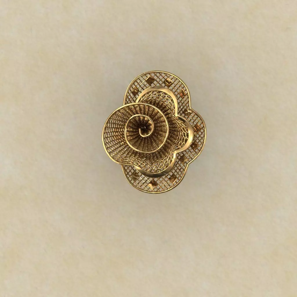 From Sea To Gold Electro-Fusion Fashion Ring 3D print model_0