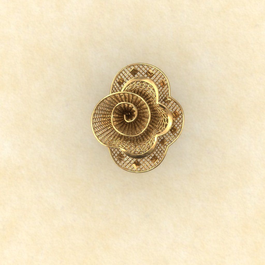 From Sea To Gold Electro-Fusion Fashion Ring 3D print model_3