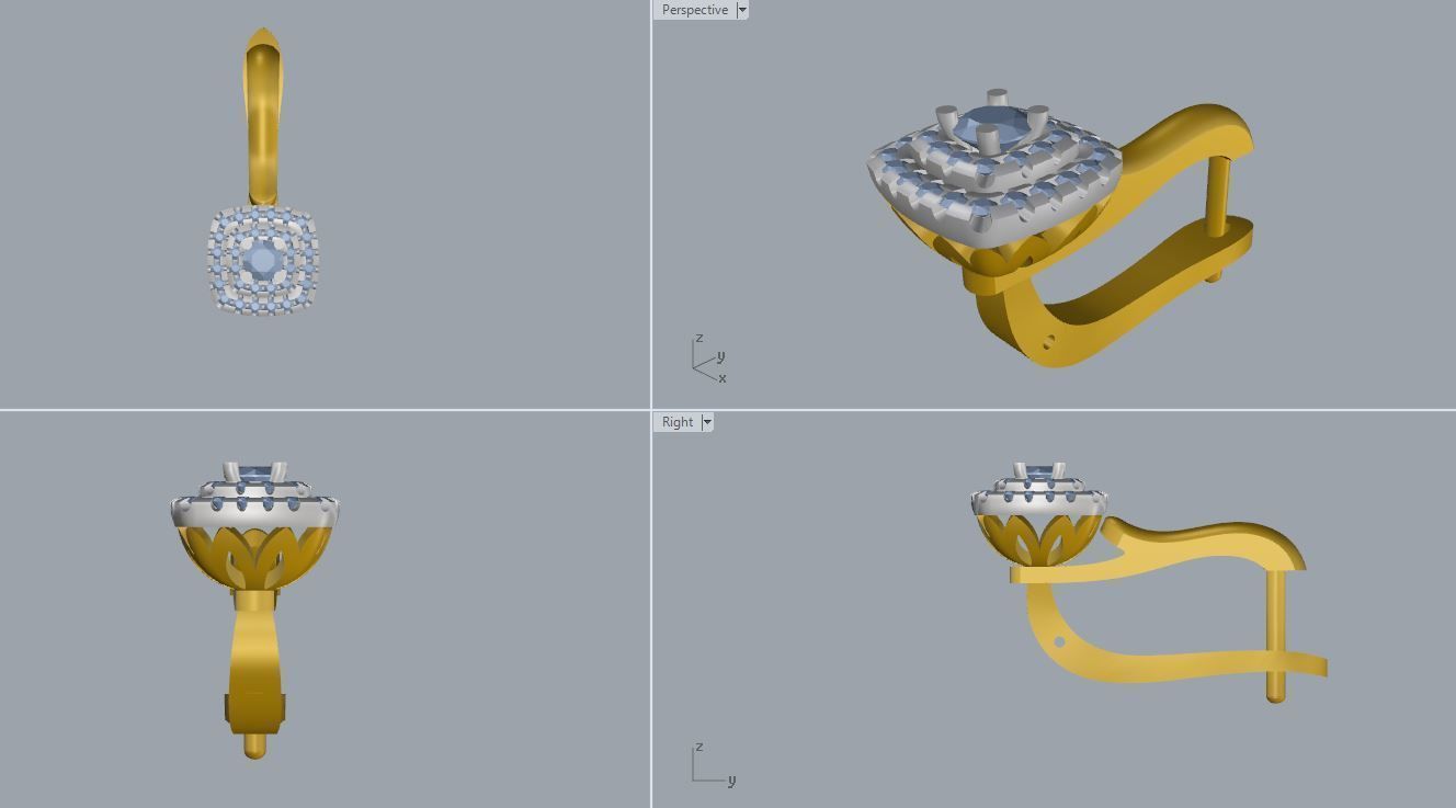 Ring and Earrings 85 3D print model_5