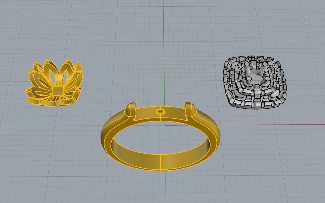 Ring and Earrings 85 3D print model_15