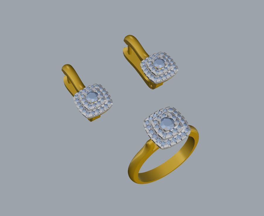 Ring and Earrings 85 3D print model_10