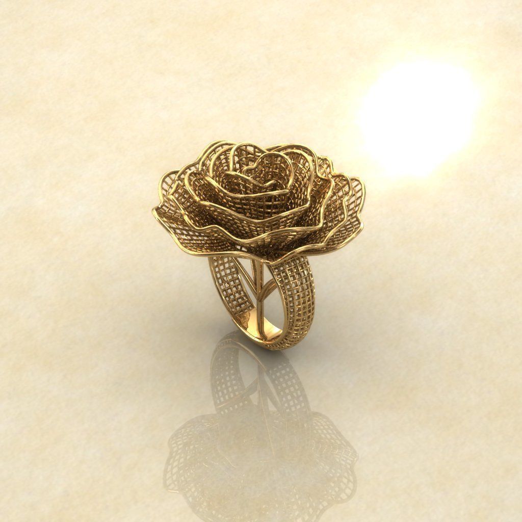 Circule Flower Electro-Fusion Fashion Ring 3D print model_1