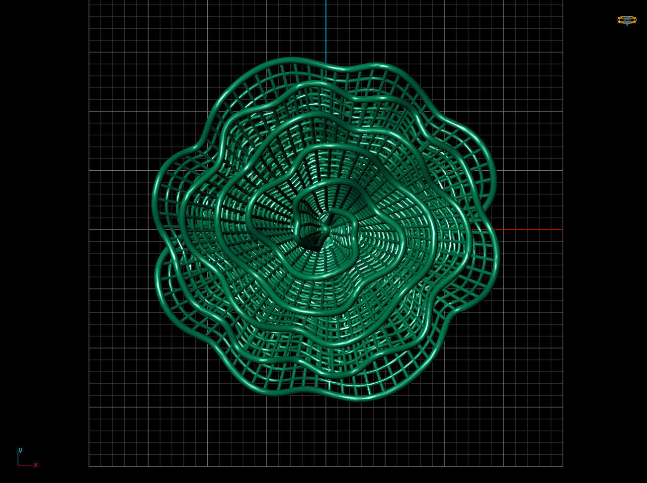 Circule Flower Electro-Fusion Fashion Ring 3D print model_12