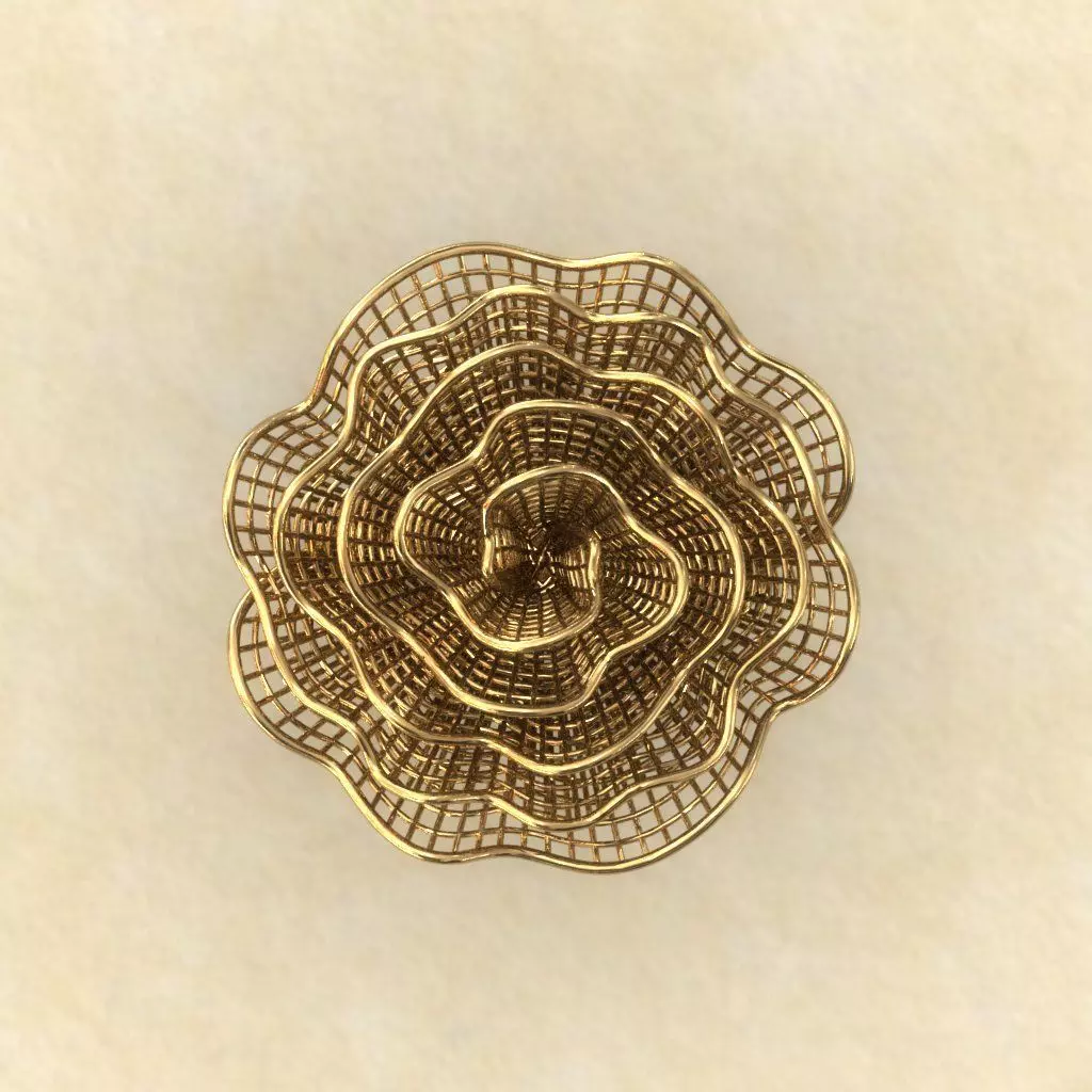 Circule Flower Electro-Fusion Fashion Ring 3D print model_0