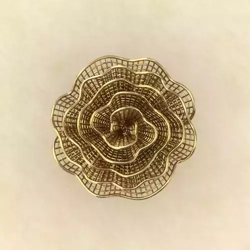 Circule Flower Electro-Fusion Fashion Ring 3D print model