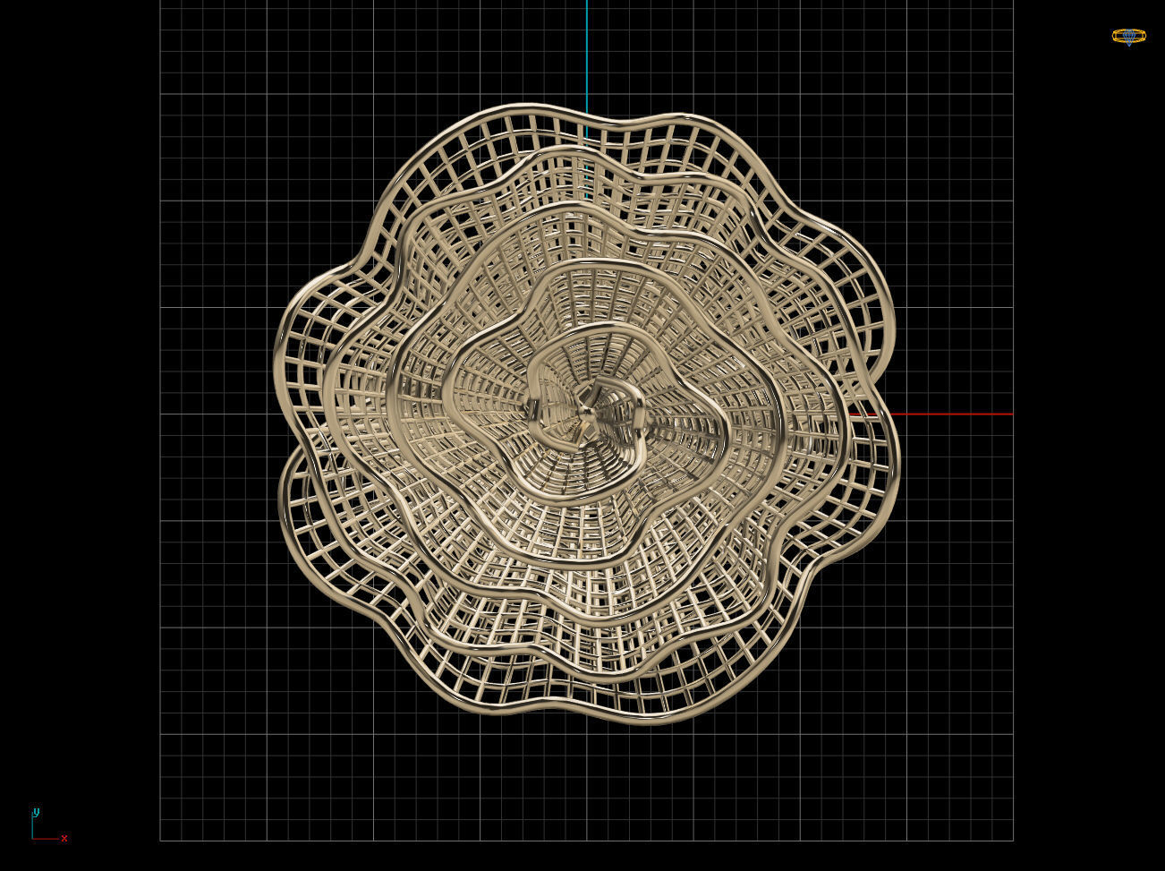 Circule Flower Electro-Fusion Fashion Ring 3D print model_7