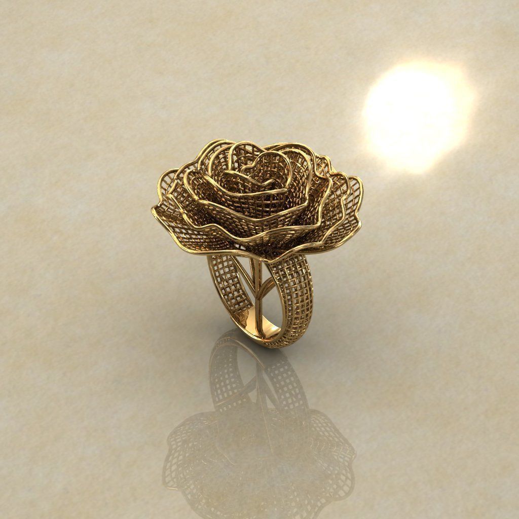 Circule Flower Electro-Fusion Fashion Ring 3D print model_2