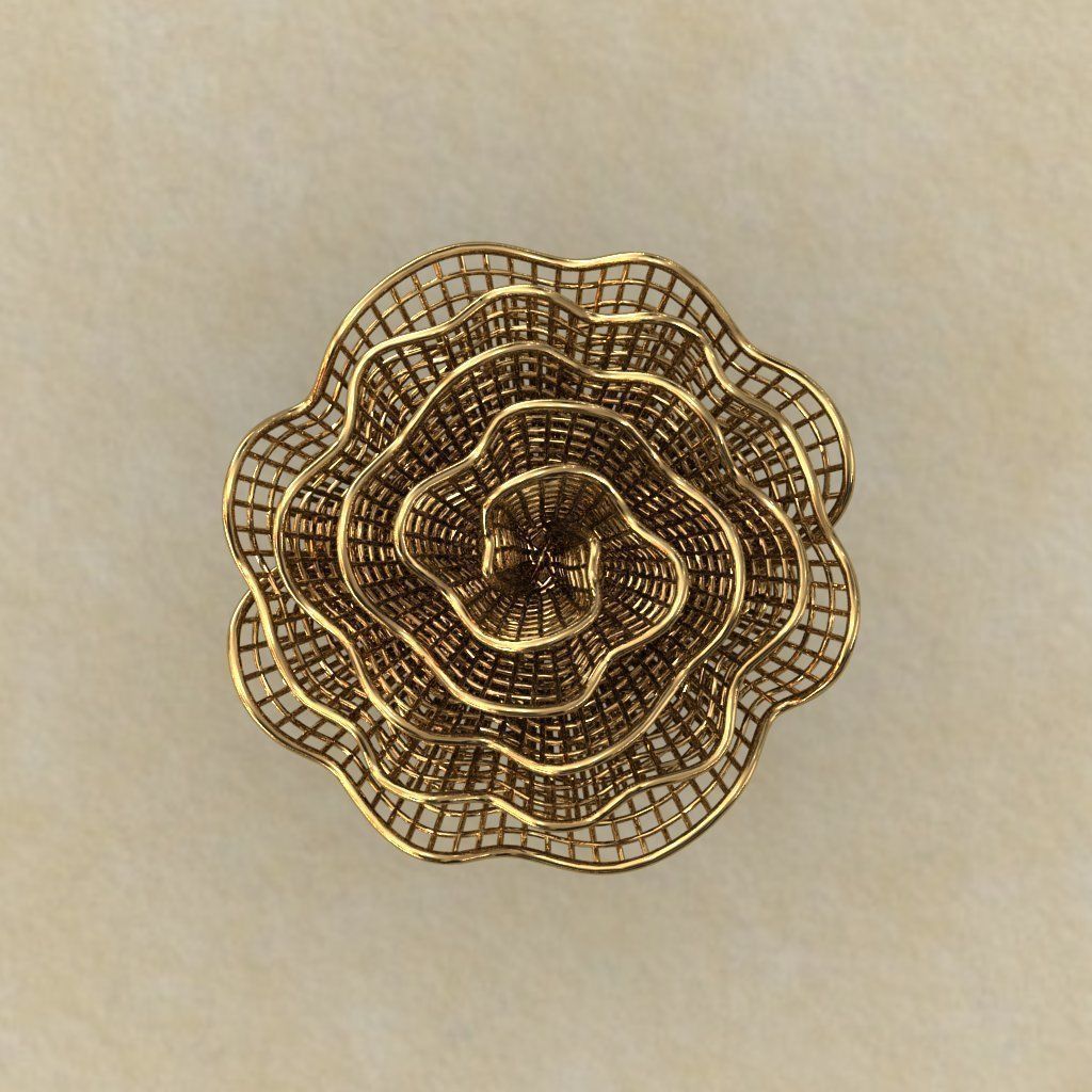 Circule Flower Electro-Fusion Fashion Ring 3D print model_3