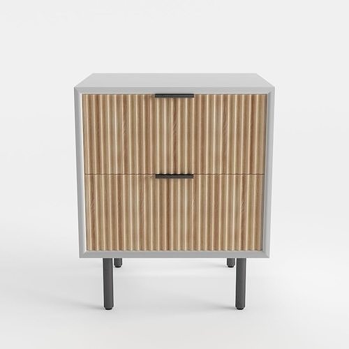 West Elm Quinn Wood Nightstand 3D model