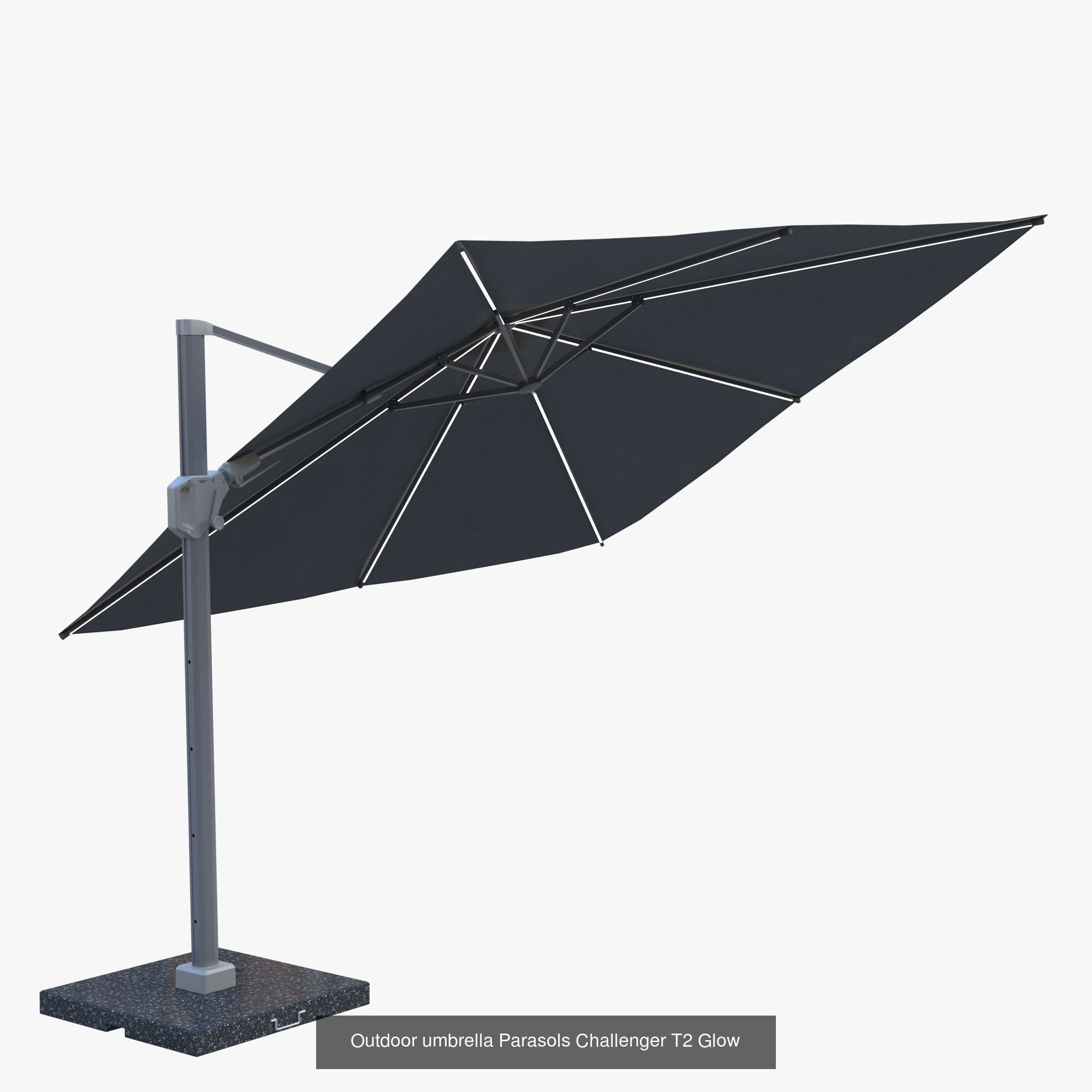 Street umbrellas 3D Model Collection_3