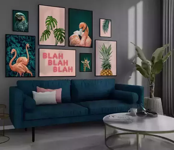 Tropical Living Room 3D model