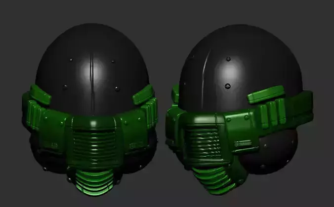 helmet high poly sculpt 3d printable ver 7 3D model