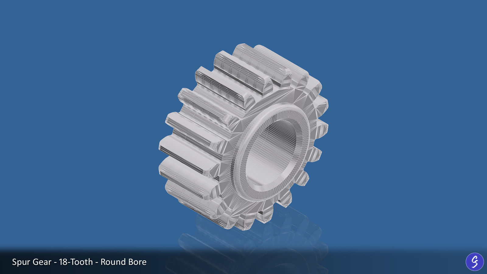 18-Tooth Spur Gear 03 3D print model_2