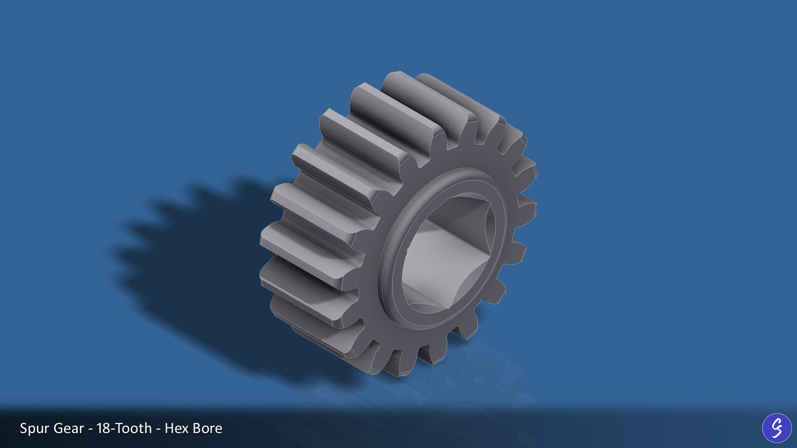 18-Tooth Spur Gear 03 3D print model_12