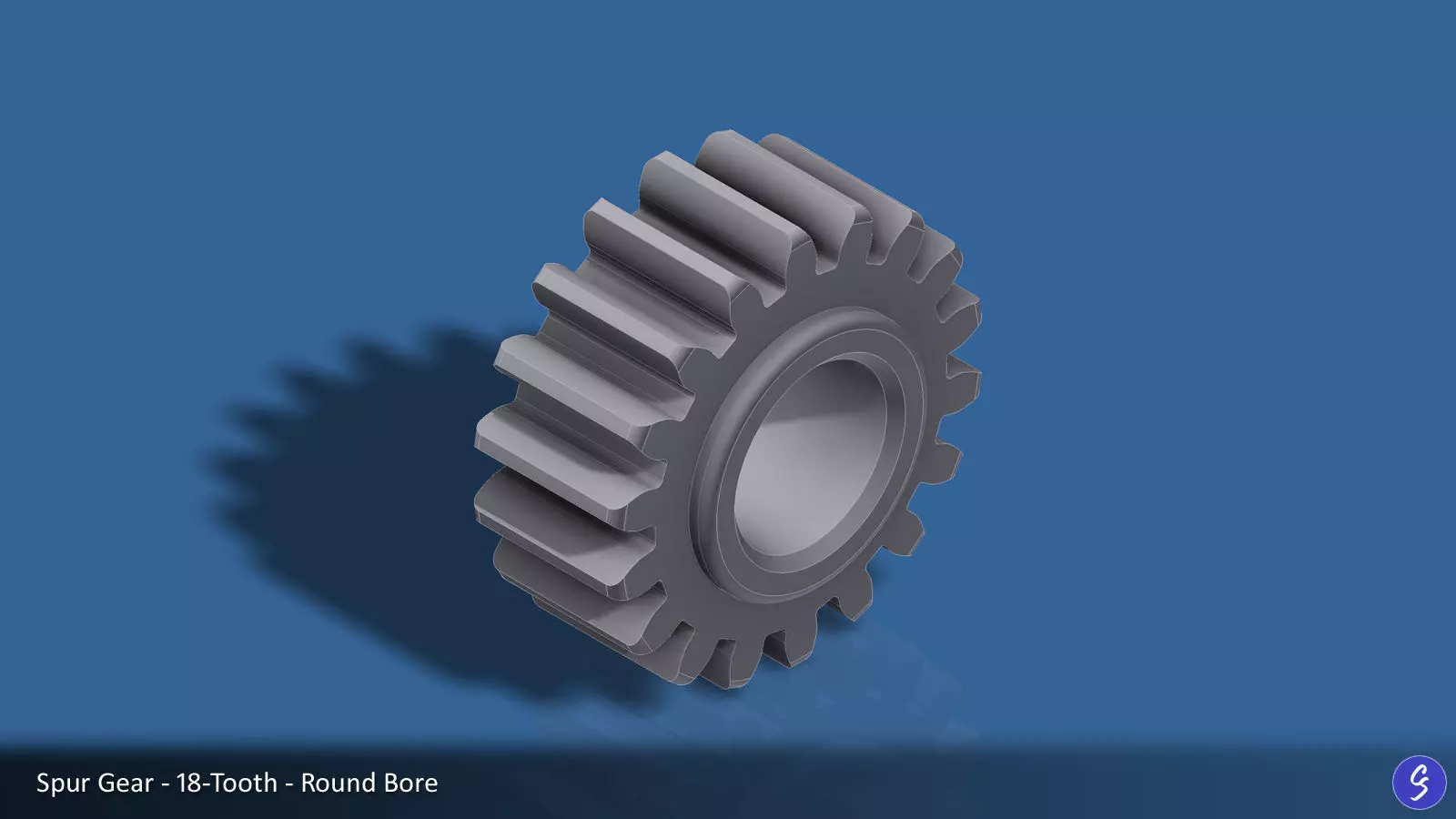 18-Tooth Spur Gear 03 3D print model_0