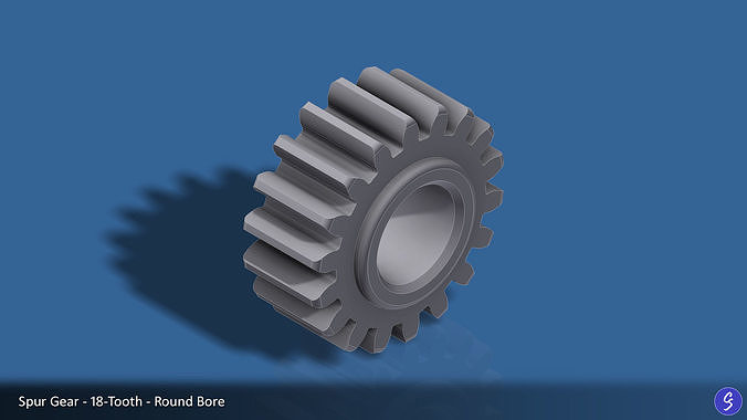 18-Tooth Spur Gear 03 3D print model
