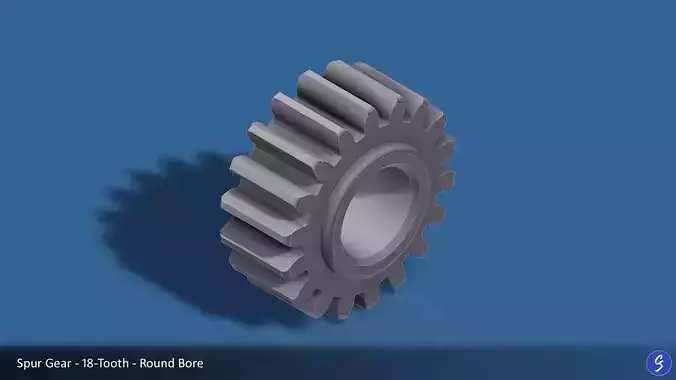 18-Tooth Spur Gear 03 3D print model