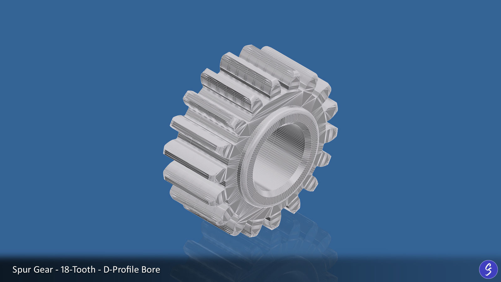 18-Tooth Spur Gear 03 3D print model_10